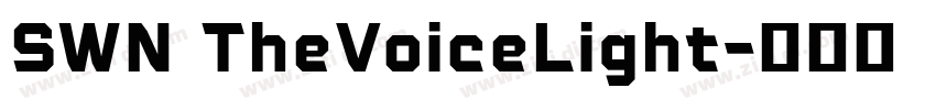 SWN TheVoiceLight字体转换